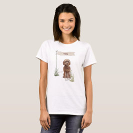 Individuelle Name Brown Cockapoo Haustier Hund T-Shirt