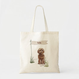 Individuelle Name Brown Cockapoo Haustier Hund Tragetasche