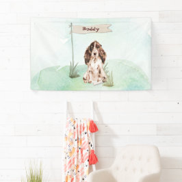 Individuelle Name Brown Cocker Spanisch Haustier H Banner