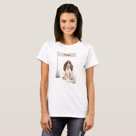 Individuelle Name Brown Cocker Spanisch Haustier H T-Shirt