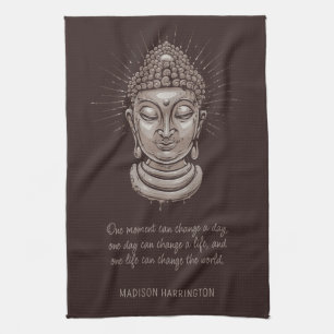 Individuelle Name Buddha Zitat Geschirrtuch