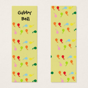 Individuelle Name bunt Ballons Lesezeichen