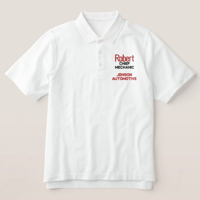 Individuelle Name Business besticktes Polo (Design Vorderseite)