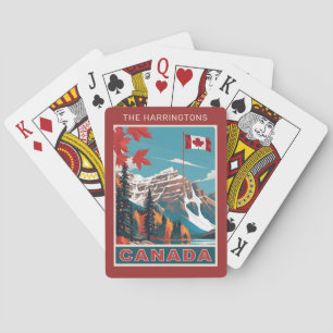 Individuelle Name Canada Travel Poster Spielkarten