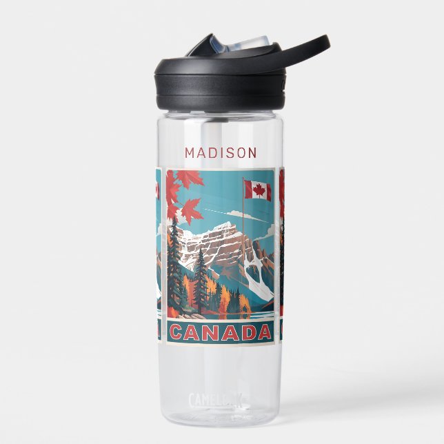 Individuelle Name Canada Travel Poster Trinkflasche (Links)