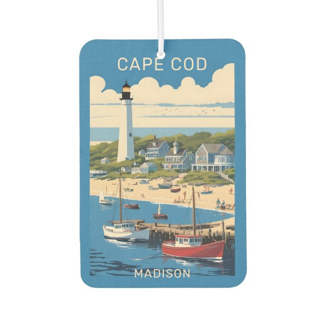 Individuelle Name Cape Cod Massachusetts Autolufterfrischer (Vorderseite)