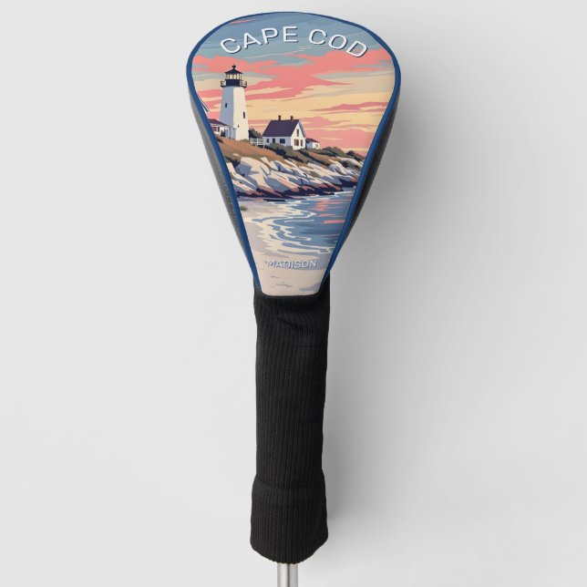 Individuelle Name Cape Cod Massachusetts Golf Headcover (Vorderseite)