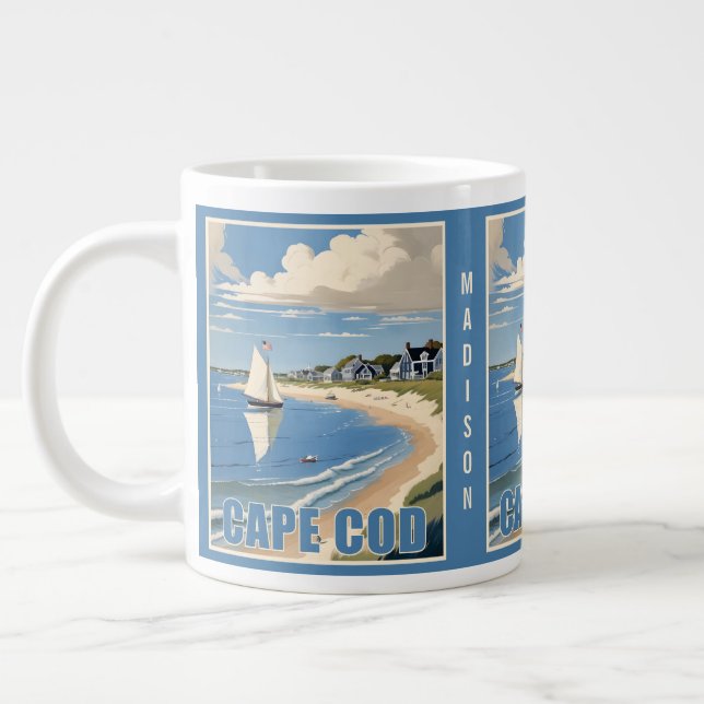 Individuelle Name Cape Cod Massachusetts Jumbo-Tasse (Links)