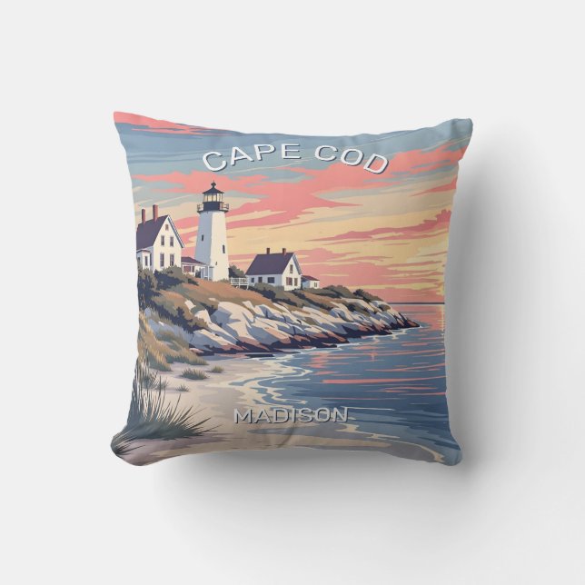 Individuelle Name Cape Cod Massachusetts Kissen (Vorderseite)