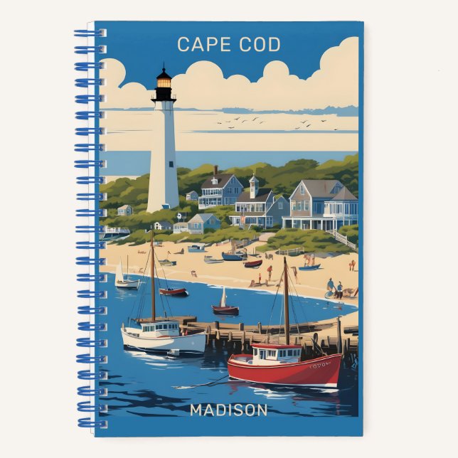 Individuelle Name Cape Cod Massachusetts Notizbuch (Vorderseite)