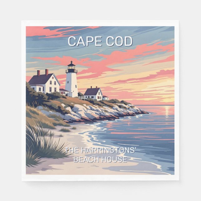 Individuelle Name Cape Cod Massachusetts Serviette (Vorderseite)