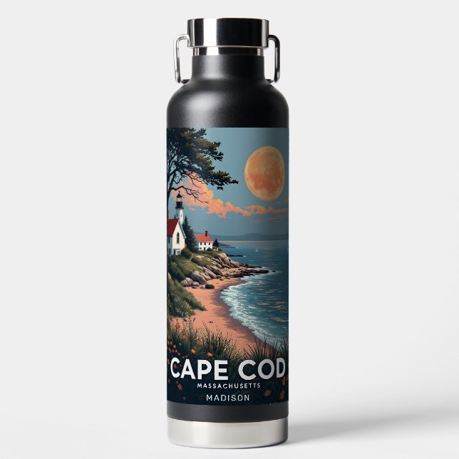 Individuelle Name Cape Cod Massachusetts Trinkflasche (Vorderseite)