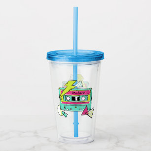 Individuelle Name Casette Tape Tumblers Acryltrinkbecher