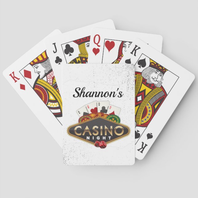 Individuelle Name Casino Spielkarten (Rückseite)