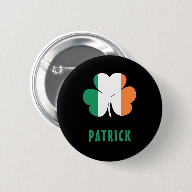 Individuelle Name Celtic Ireland Kleeblatt Irish F Button (Vorne & Hinten)