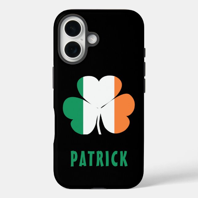 Individuelle Name Celtic Ireland Kleeblatt Irish F iPhone 16 Hülle (Rückseite)