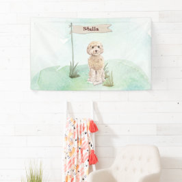 Individuelle Name Champagne Cockapoo Haustier Hund Banner