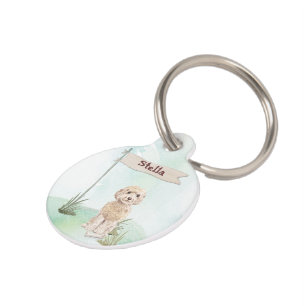 Individuelle Name Champagne Cockapoo Haustier Hund Haustiermarke