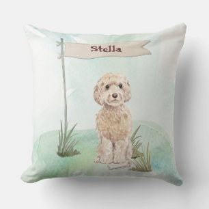 Individuelle Name Champagne Cockapoo Haustier Hund Kissen