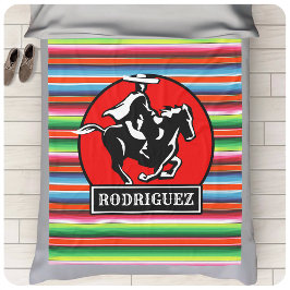 Individuelle Name Charro Horse Spanisch Mexikanisc Fleecedecke