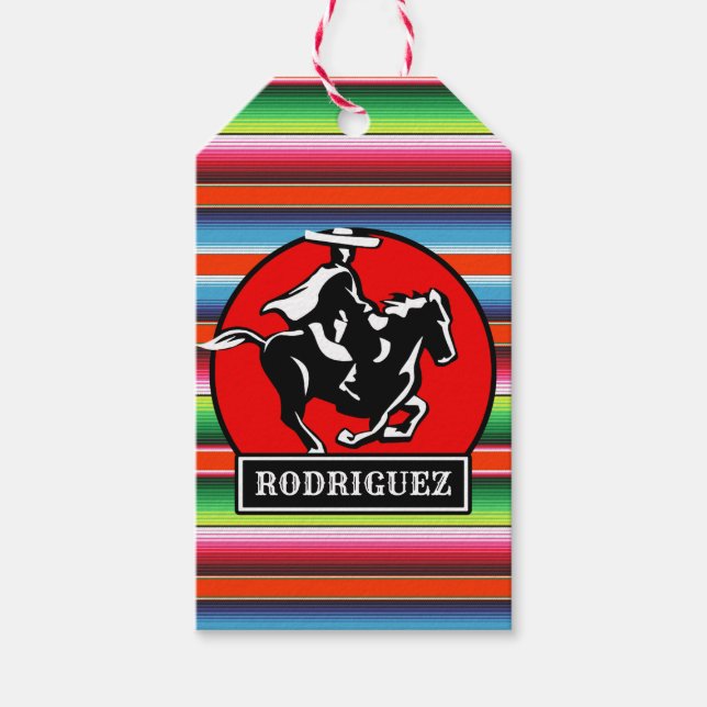 Individuelle Name Charro Horse Spanisch Mexikanisc Geschenkanhänger (Vorderseite)
