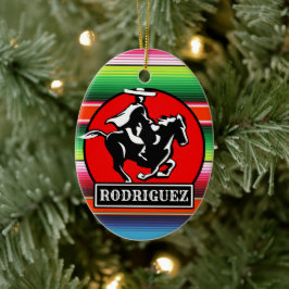 Individuelle Name Charro Horse Spanisch Mexikanisc Keramik Ornament