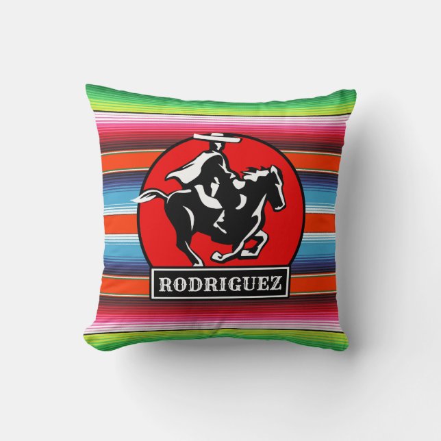 Individuelle Name Charro Horse Spanisch Mexikanisc Kissen (Vorderseite)