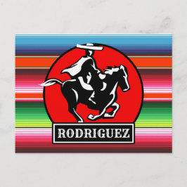 Individuelle Name Charro Horse Spanisch Mexikanisc Postkarte