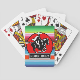 Individuelle Name Charro Horse Spanisch Mexikanisc Spielkarten