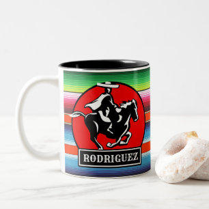 Individuelle Name Charro Horse Spanisch Mexikanisc Zweifarbige Tasse
