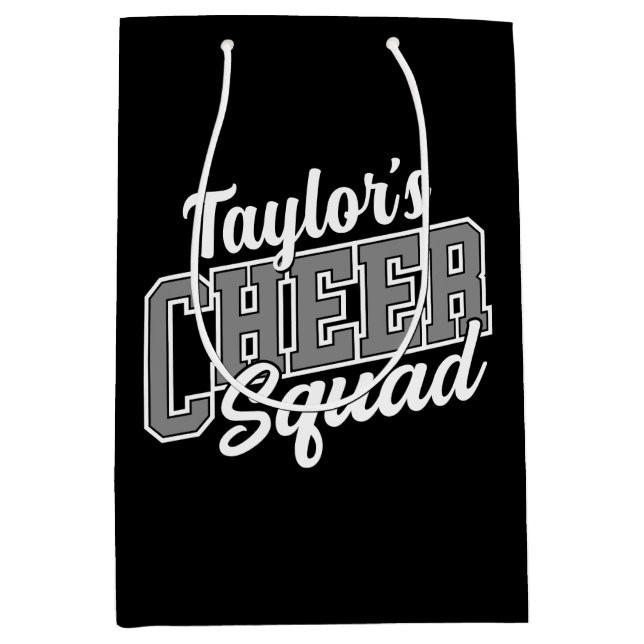 Individuelle Name Cheerleader School Varsity Cheer Mittlere Geschenktüte (Vorderseite)
