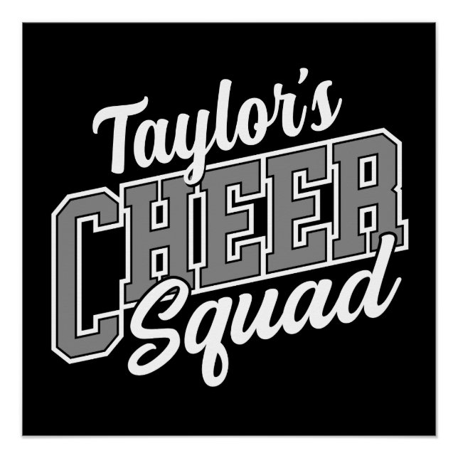 Individuelle Name Cheerleader School Varsity Cheer Poster (Vorderseite)