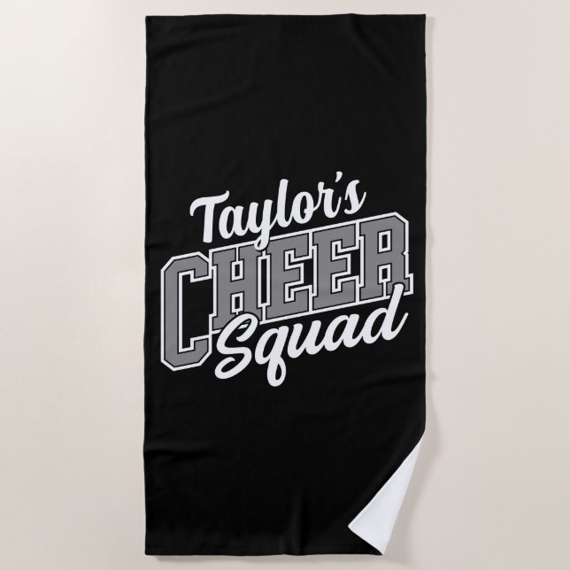 Individuelle Name Cheerleader School Varsity Cheer Strandtuch (Vorderseite)