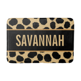 Individuelle Name Cheetah Animal Print Muster Clas Badematte