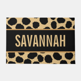 Individuelle Name Cheetah Animal Print Muster Clas Fußmatte