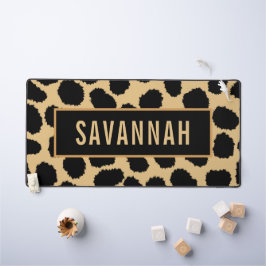 Individuelle Name Cheetah Animal Print Muster Clas Schreibtischunterlage