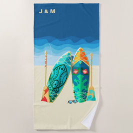 Individuelle Name Chic Nautical Strandtuch