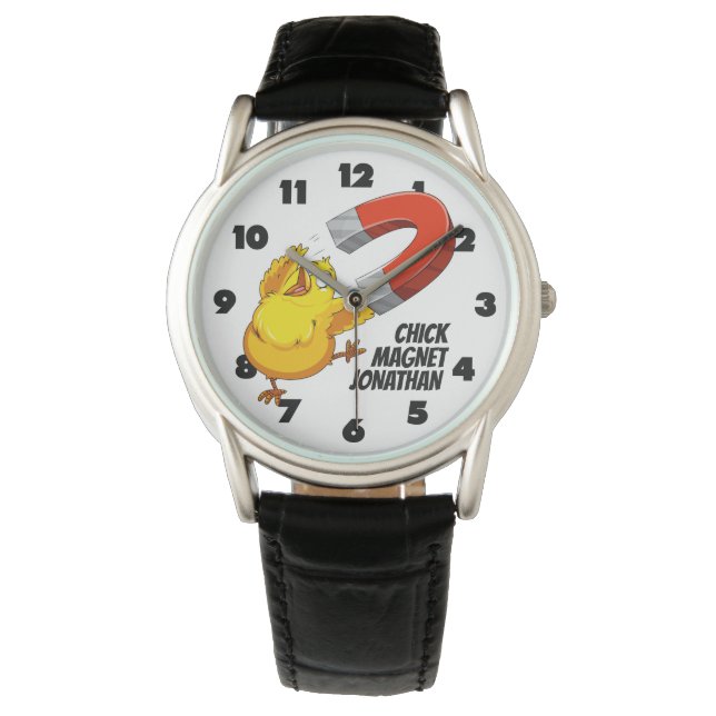 Individuelle Name Chick Magnet Armbanduhr (Vorderseite)
