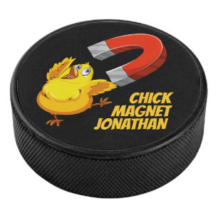 Individuelle Name Chick Magnet Eishockey Puck