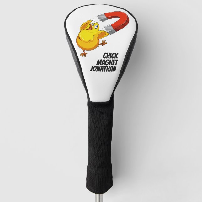 Individuelle Name Chick Magnet Golf Headcover (Vorderseite)