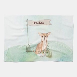 Individuelle Name Chihuahua Pet Dog Geschirrtuch