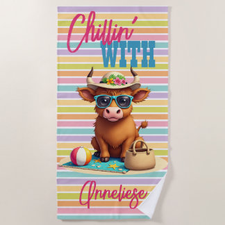 Individuelle Name "Chillin" mit" Niedlicher Hochla Strandtuch