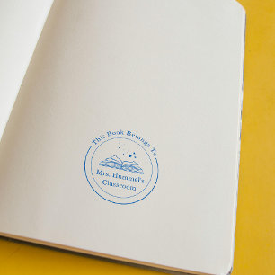 Individuelle Name Circle Book gehört zum Lehrer Permastempel