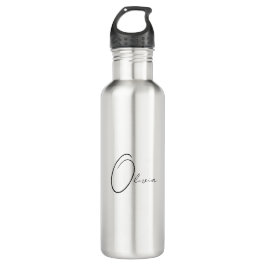 Individuelle Name Class Simple Elegante Monogram Edelstahlflasche