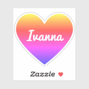 Individuelle Name Classic Rainbow Ombre Gradient H Aufkleber