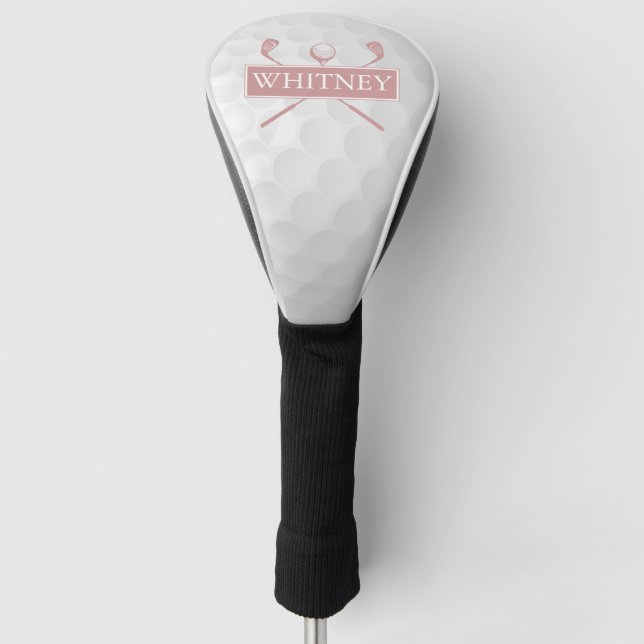 Individuelle Name-Clubs und Ballstaub-Rose Golf Headcover (Vorderseite)