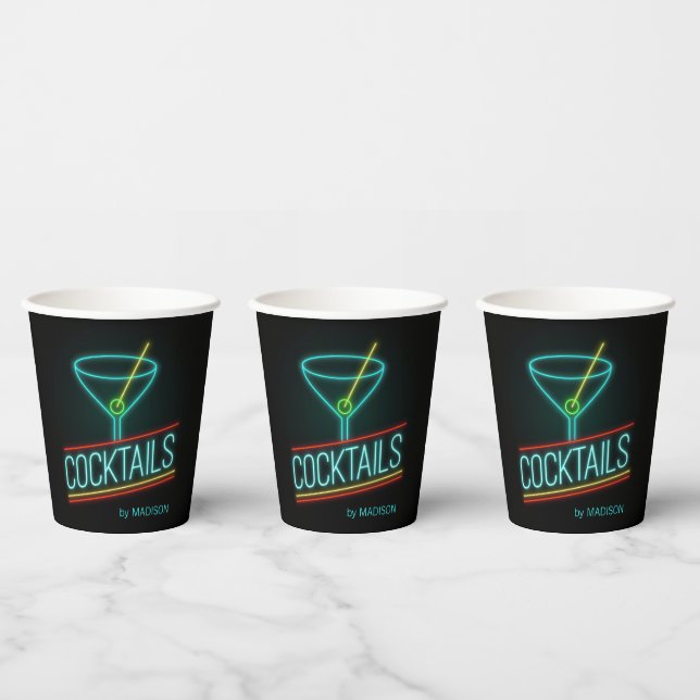 Individuelle Name COCTAILS Pappbecher (Multi)