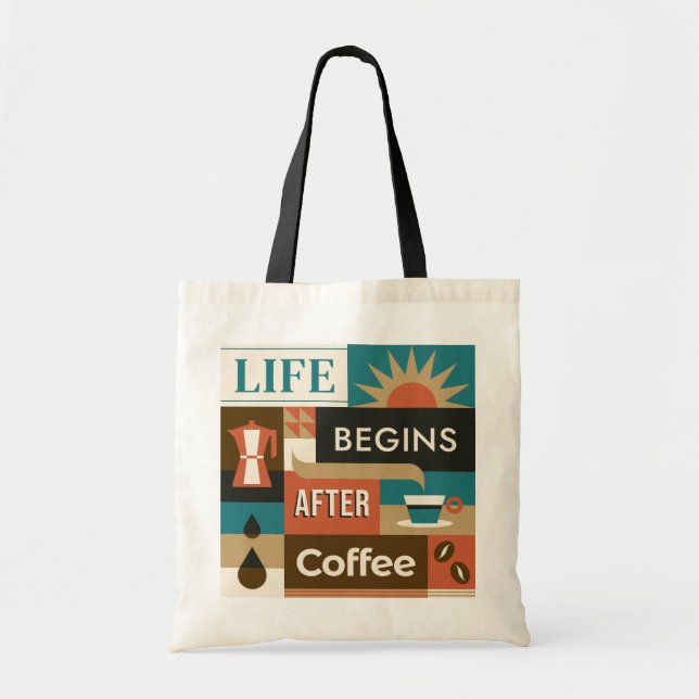 Individuelle Name-Coffee-Quotes Tragetasche (Vorne)