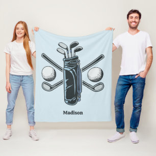 Individuelle Name & Color Golf Fleecedecke
