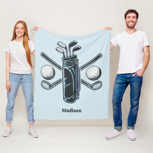 Individuelle Name & Color Golf Fleecedecke (Beispiel)